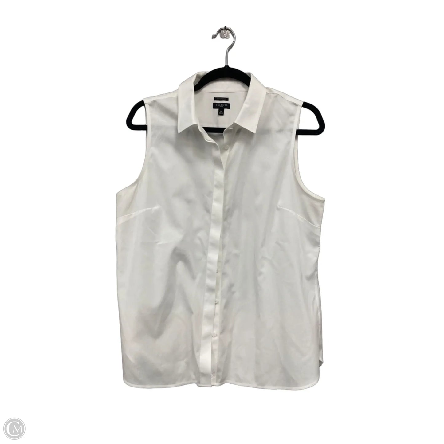 Top Sleeveless By Talbots In White, Size: 12p