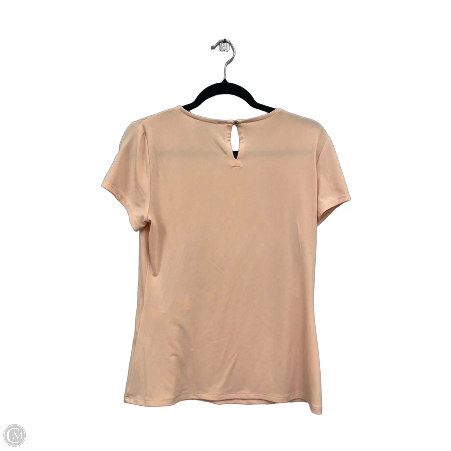 Top Short Sleeve By Dkny In Peach, Size: M