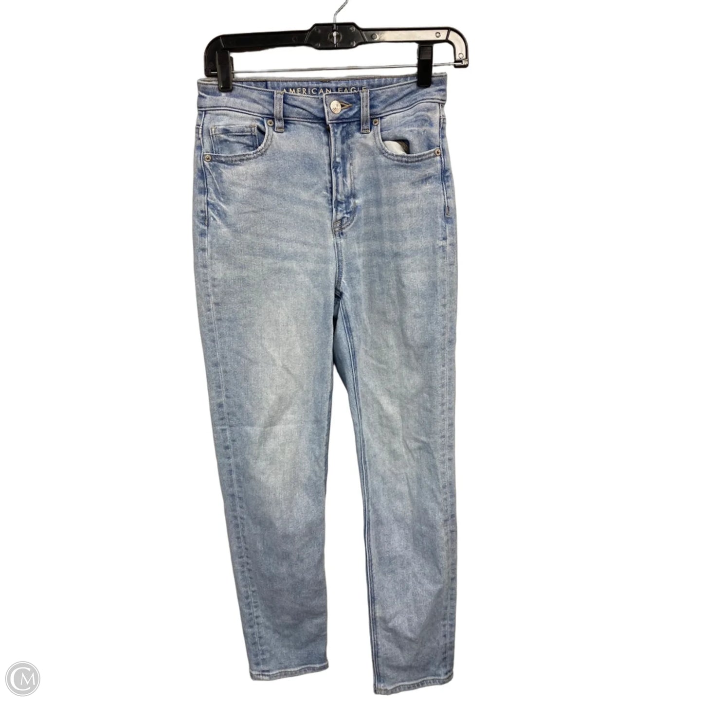 Jeans Straight By American Eagle In Blue Denim, Size: 0