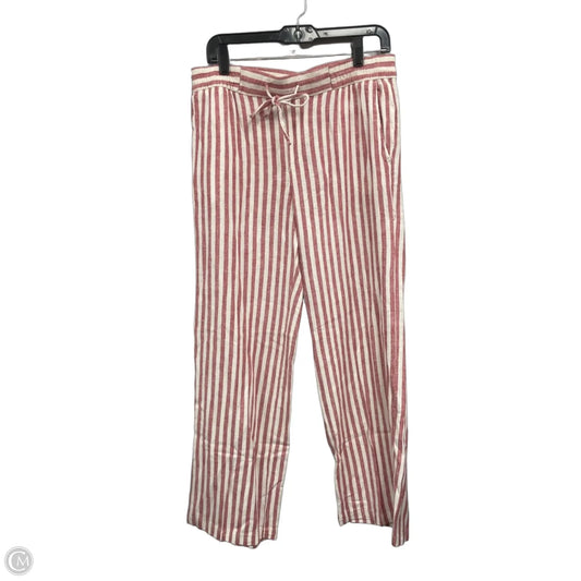 Pants Linen By Old Navy In Red & White, Size: M