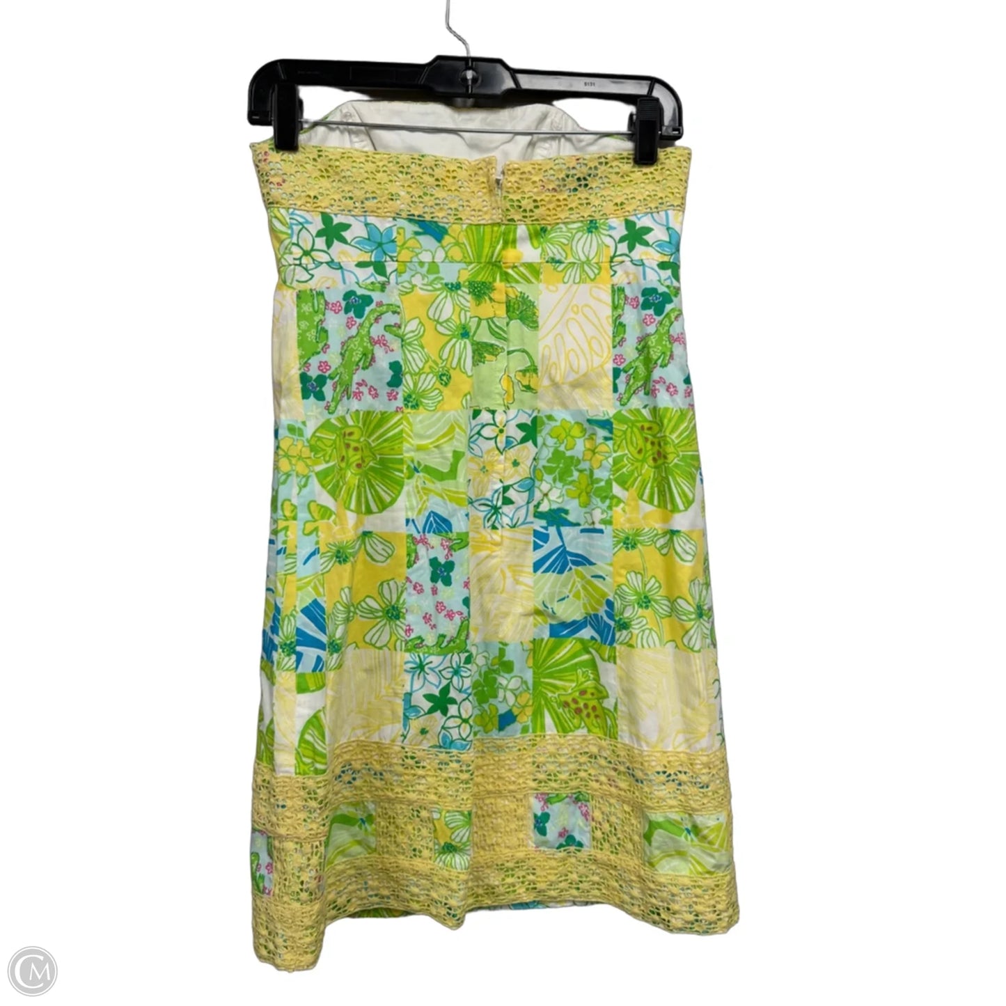 Dress Designer By Lilly Pulitzer In Green & Yellow, Size: 0