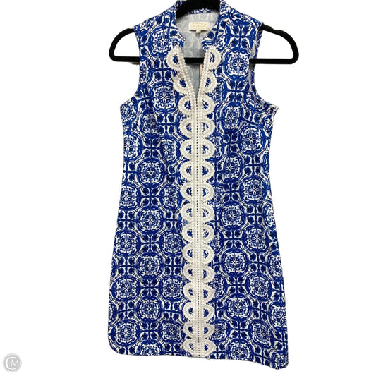 Dress Casual Midi By Mudpie In Blue & White, Size: Xs