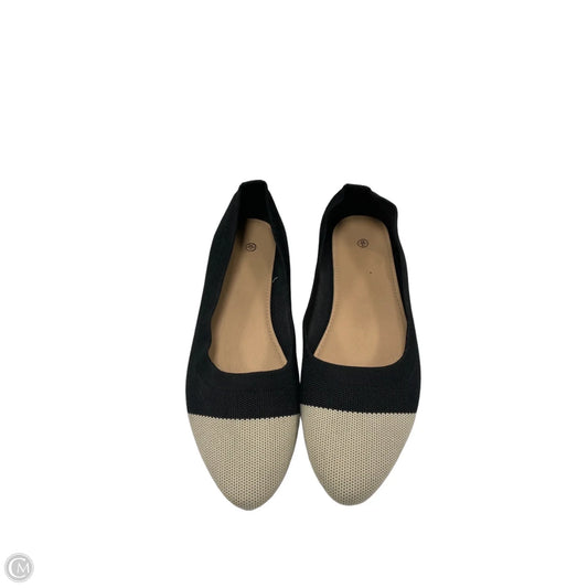 Shoes Flats By Clothes Mentor In Black & Cream, Size: 11