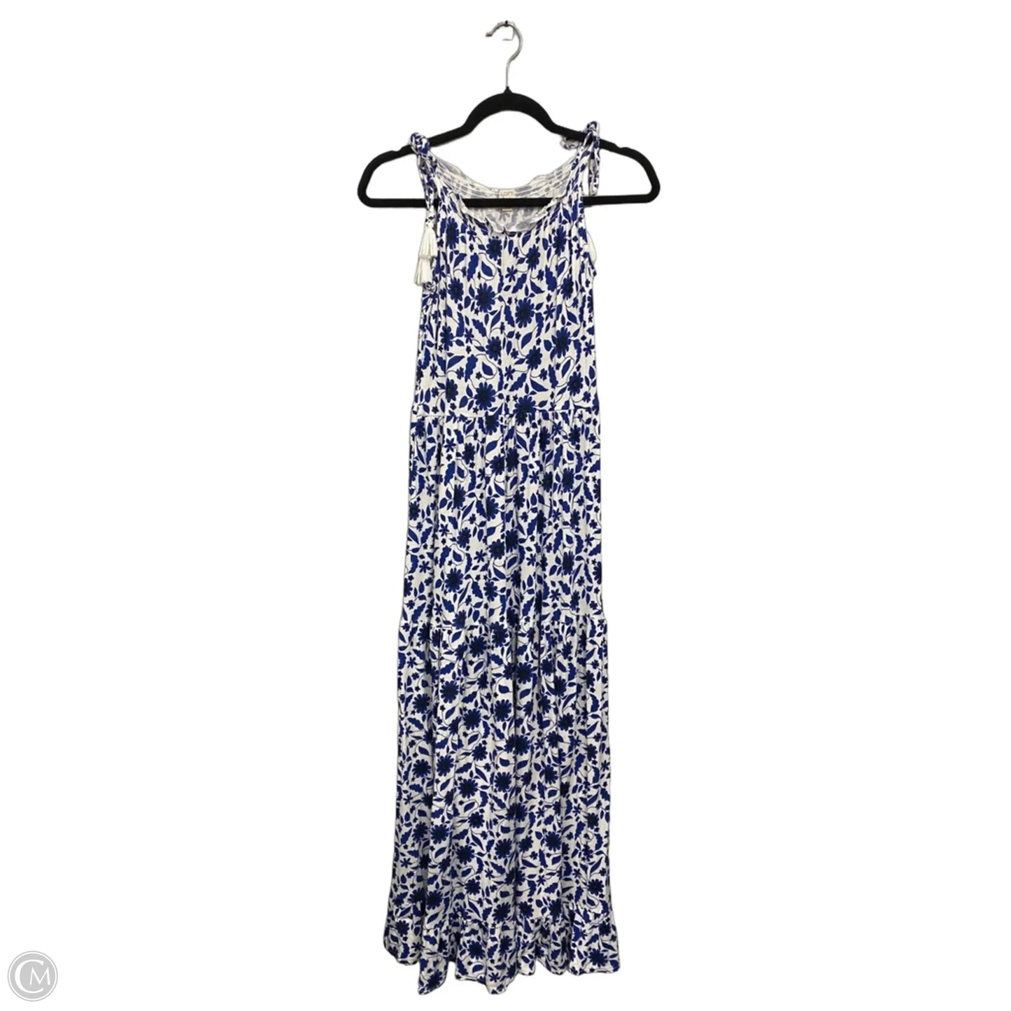 Dress Casual Maxi By Loft In Blue & White, Size: S