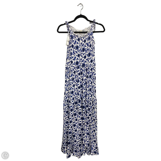 Dress Casual Maxi By Loft In Blue & White, Size: S