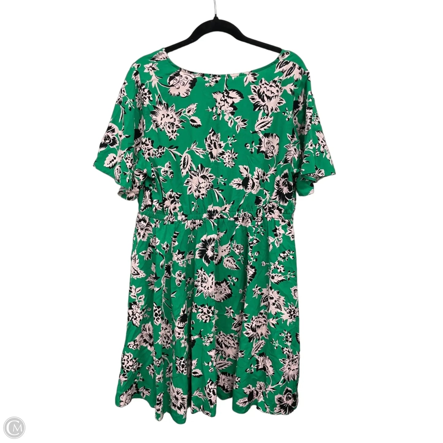 Dress Casual Short By Torrid In Green & White, Size: 1x