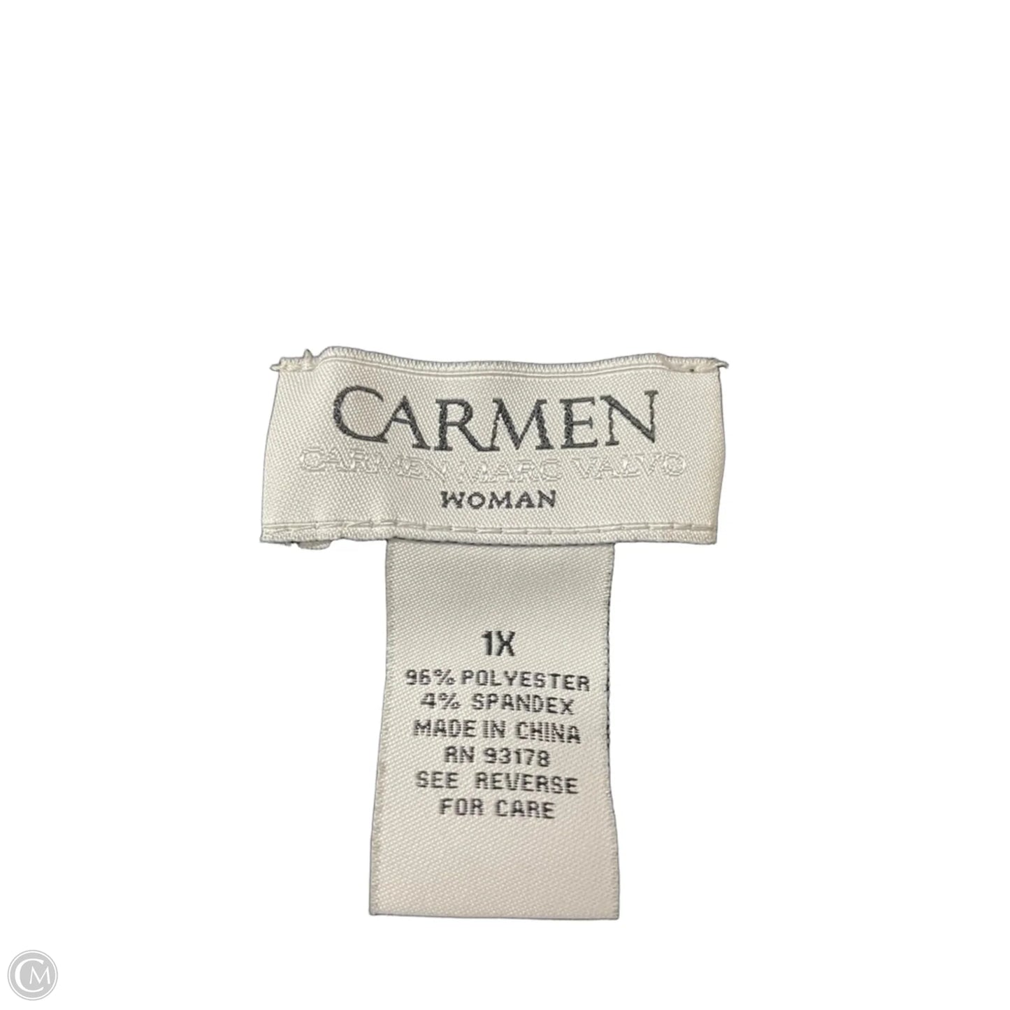 Top Sleeveless By Carmen By Carmen Marc Valvo In Black, Size: 14