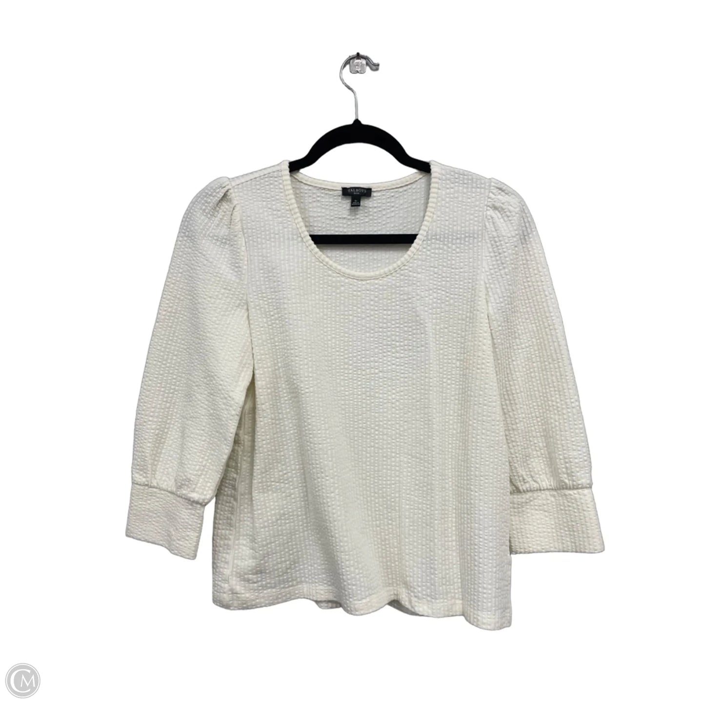 Top 3/4 Sleeve By Talbots In White, Size: S