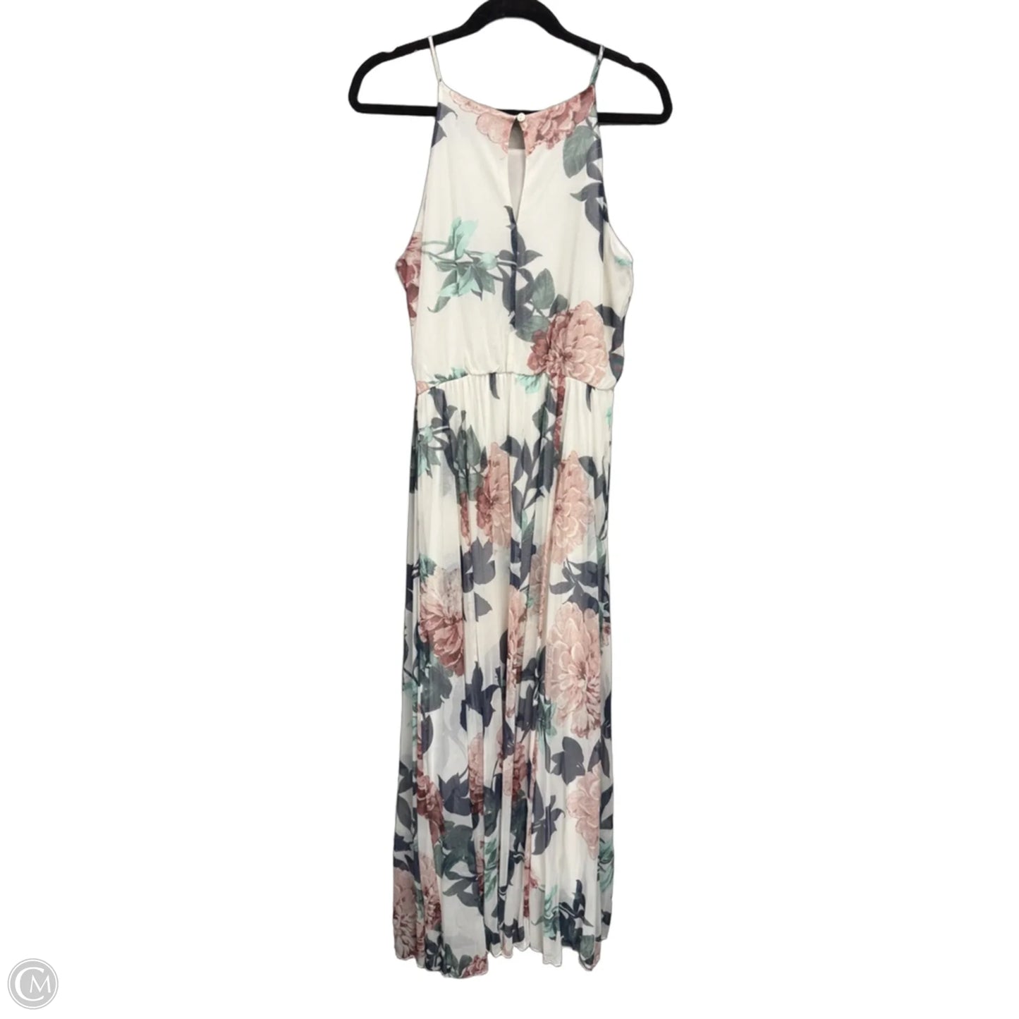 Dress Casual Maxi By Clothes Mentor In Blue & White, Size: 14