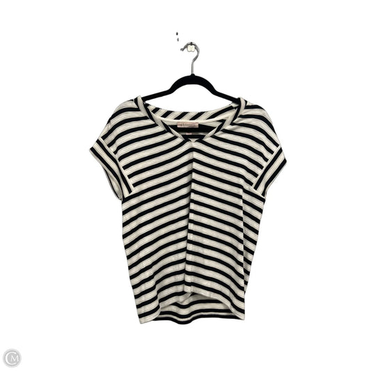 Top Short Sleeve By Philosophy In Black & White, Size: S