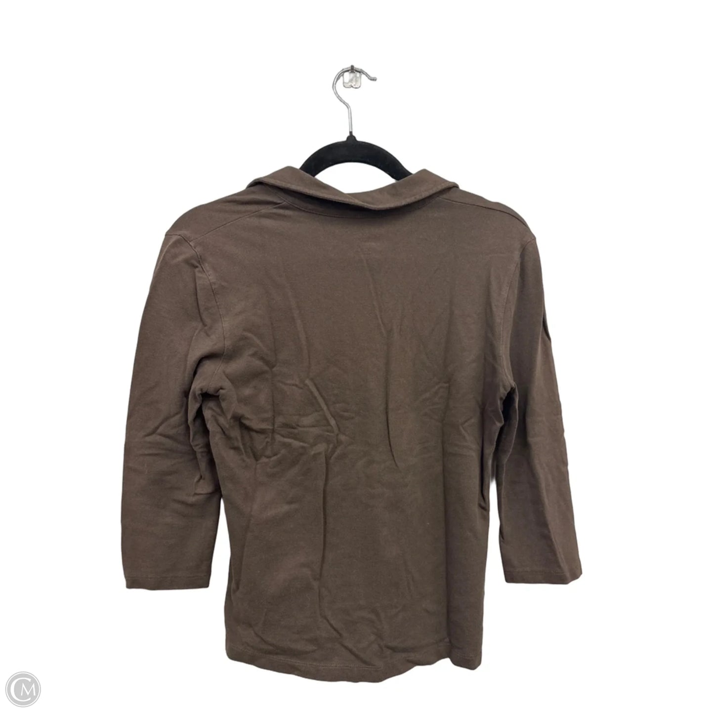 Top 3/4 Sleeve By Talbots In Brown, Size: S