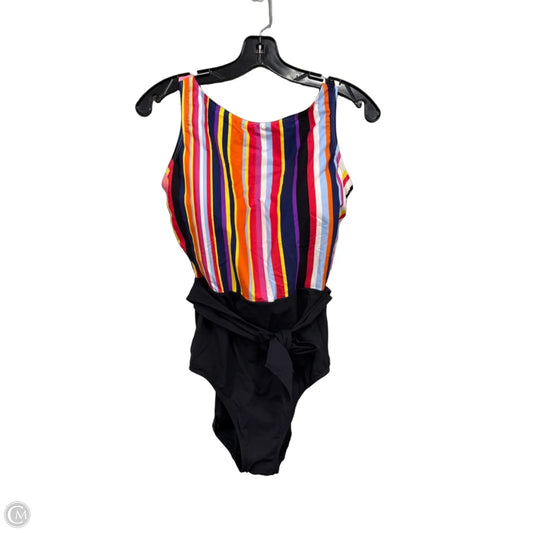 Swimsuit By Clothes Mentor In Black & Orange, Size: 10