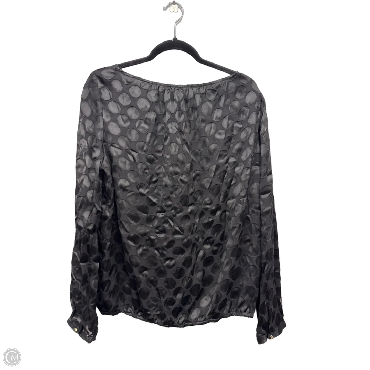 Blouse Long Sleeve By C Wonder In Black, Size: L