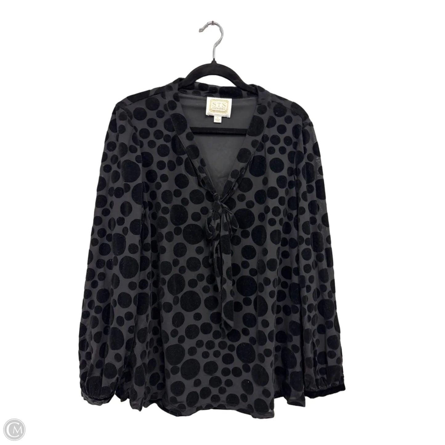 Blouse Long Sleeve By Sail To Sable In Black, Size: Xl