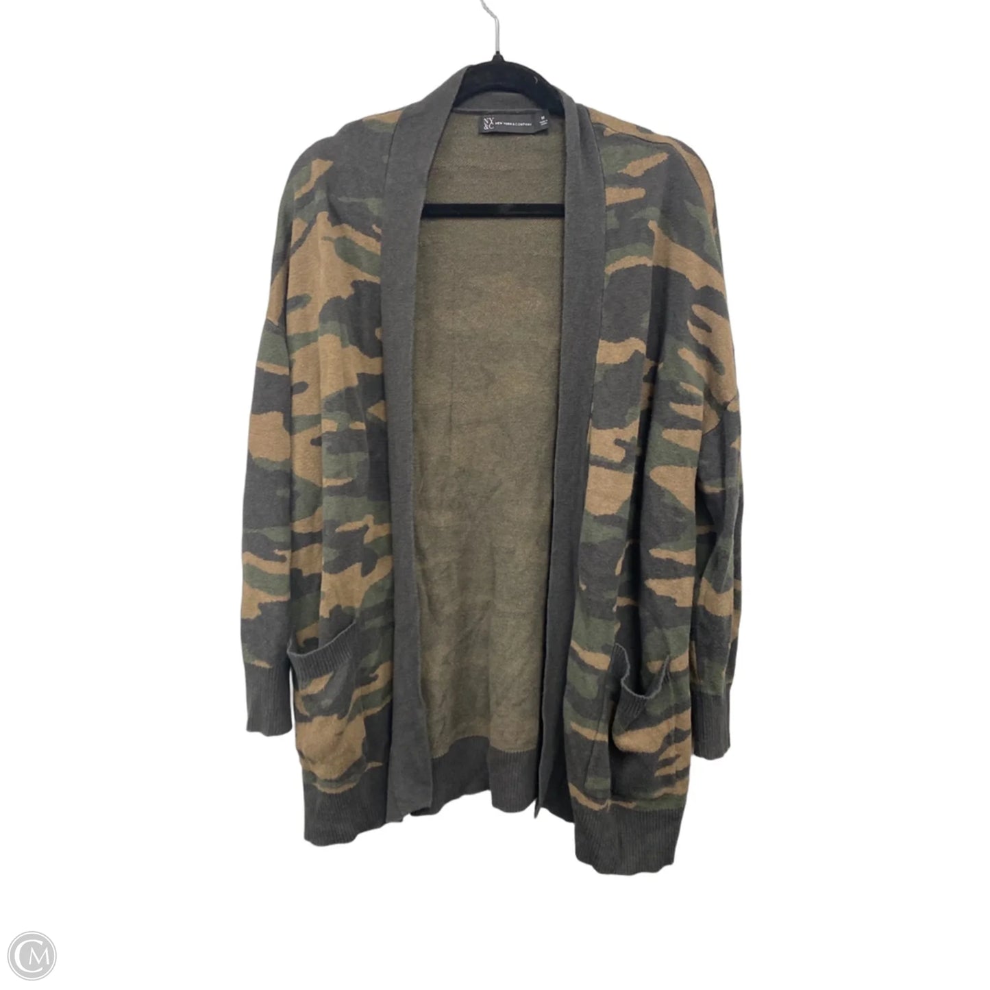 Cardigan By New York And Co In Camouflage Print, Size: M