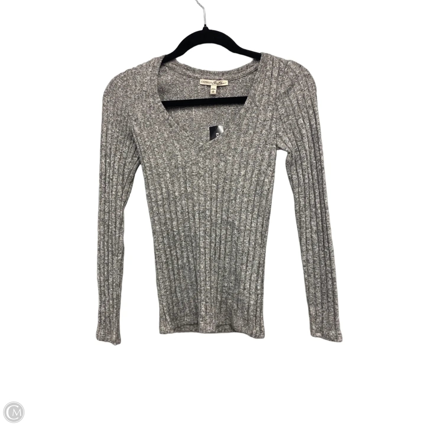 Top Long Sleeve By Express In Grey, Size: S