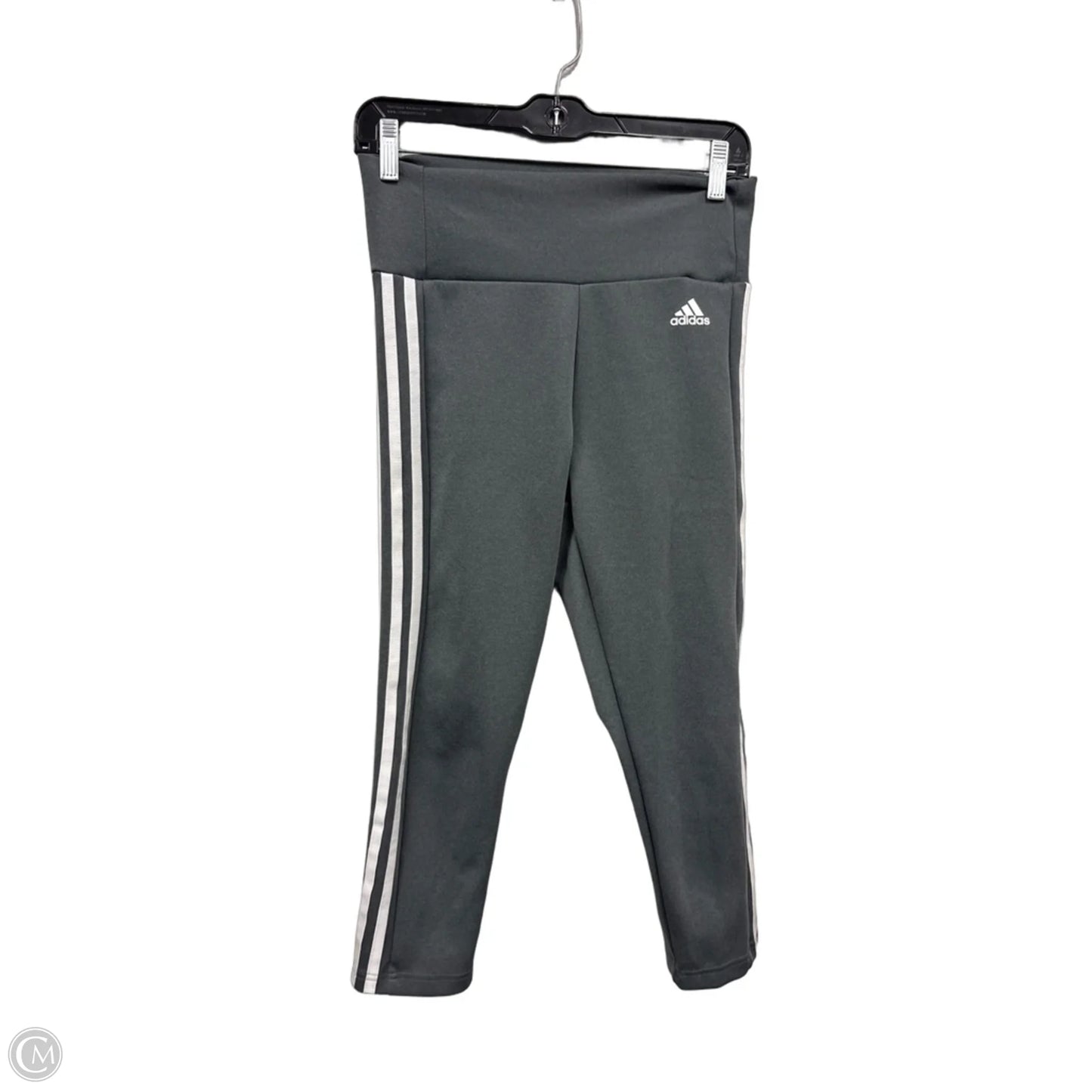 Athletic Leggings Capris By Adidas In Grey, Size: S