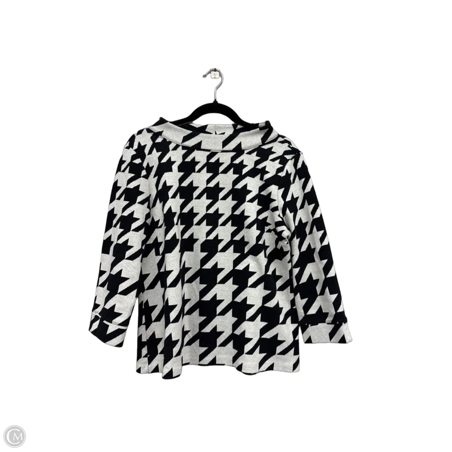 Sweater By Talbots In Black & White, Size: L
