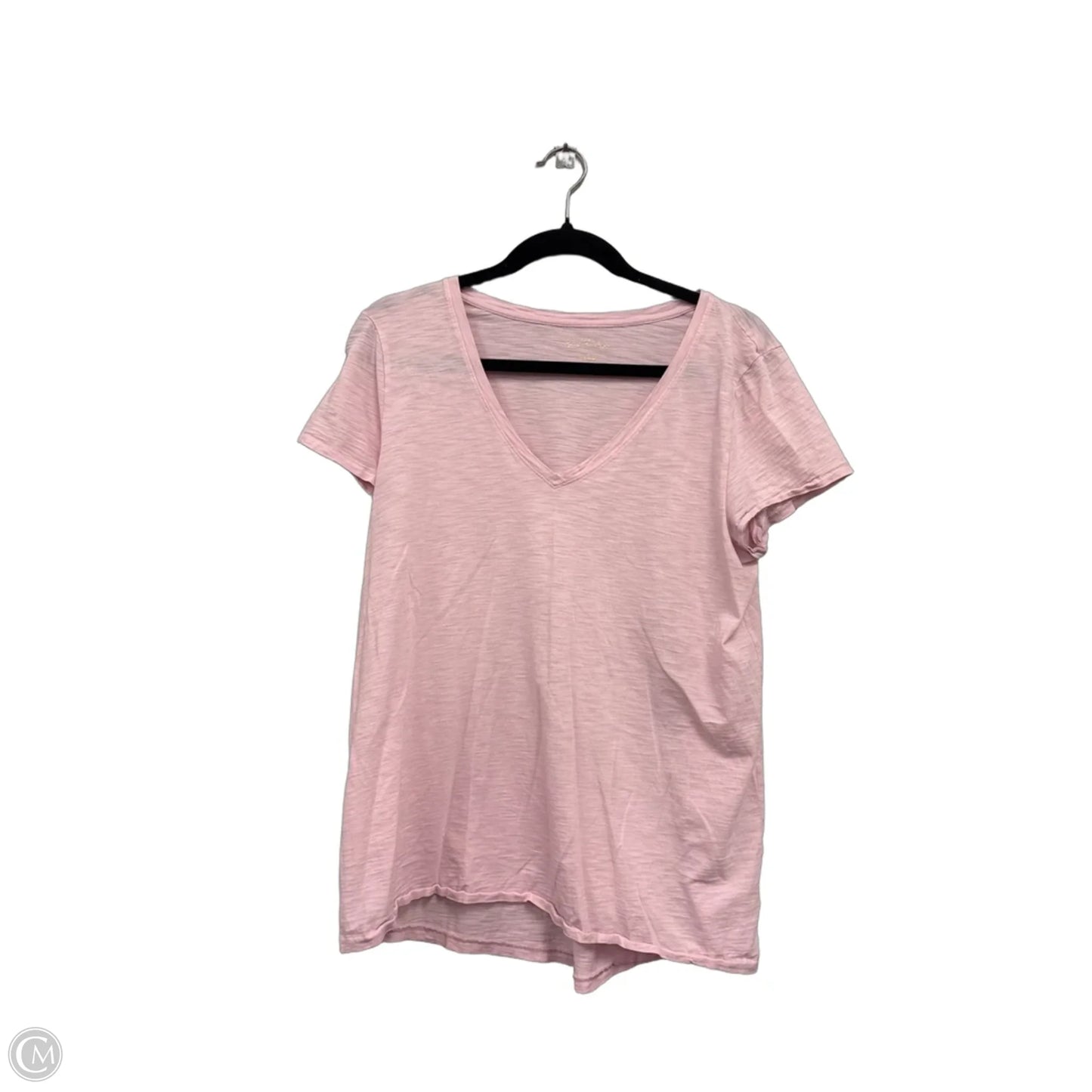 Top Short Sleeve Designer By Lilly Pulitzer In Pink, Size: L