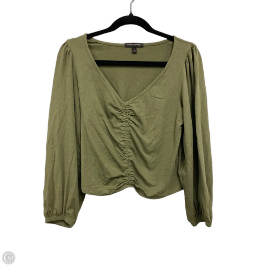 Top Long Sleeve By Banana Republic In Green, Size: S