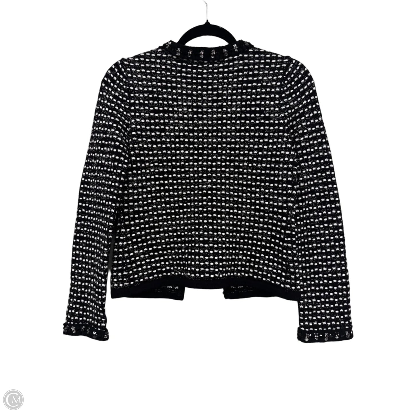 Sweater Cardigan By White House Black Market In Black & White, Size: Xs