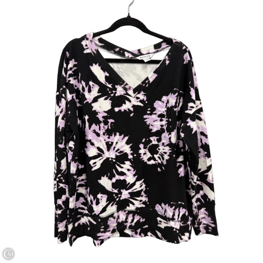 Sweatshirt Crewneck By Athleta In Black & Purple, Size: Xl