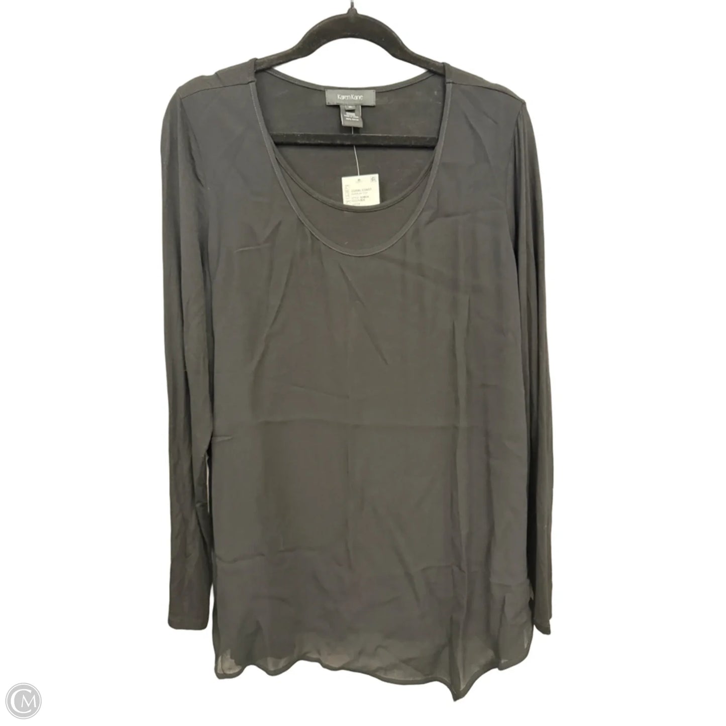 Blouse Long Sleeve By Karen Kane In Black, Size: Xl