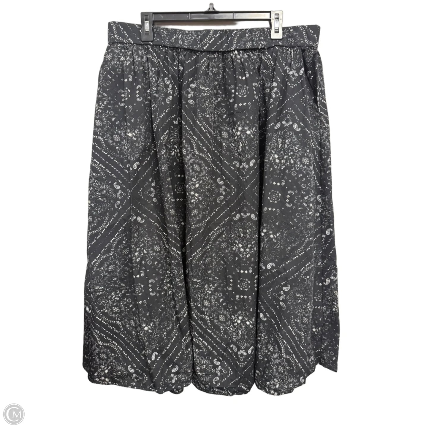 Skirt Maxi By Simply Vera In Black & White, Size: Xxl