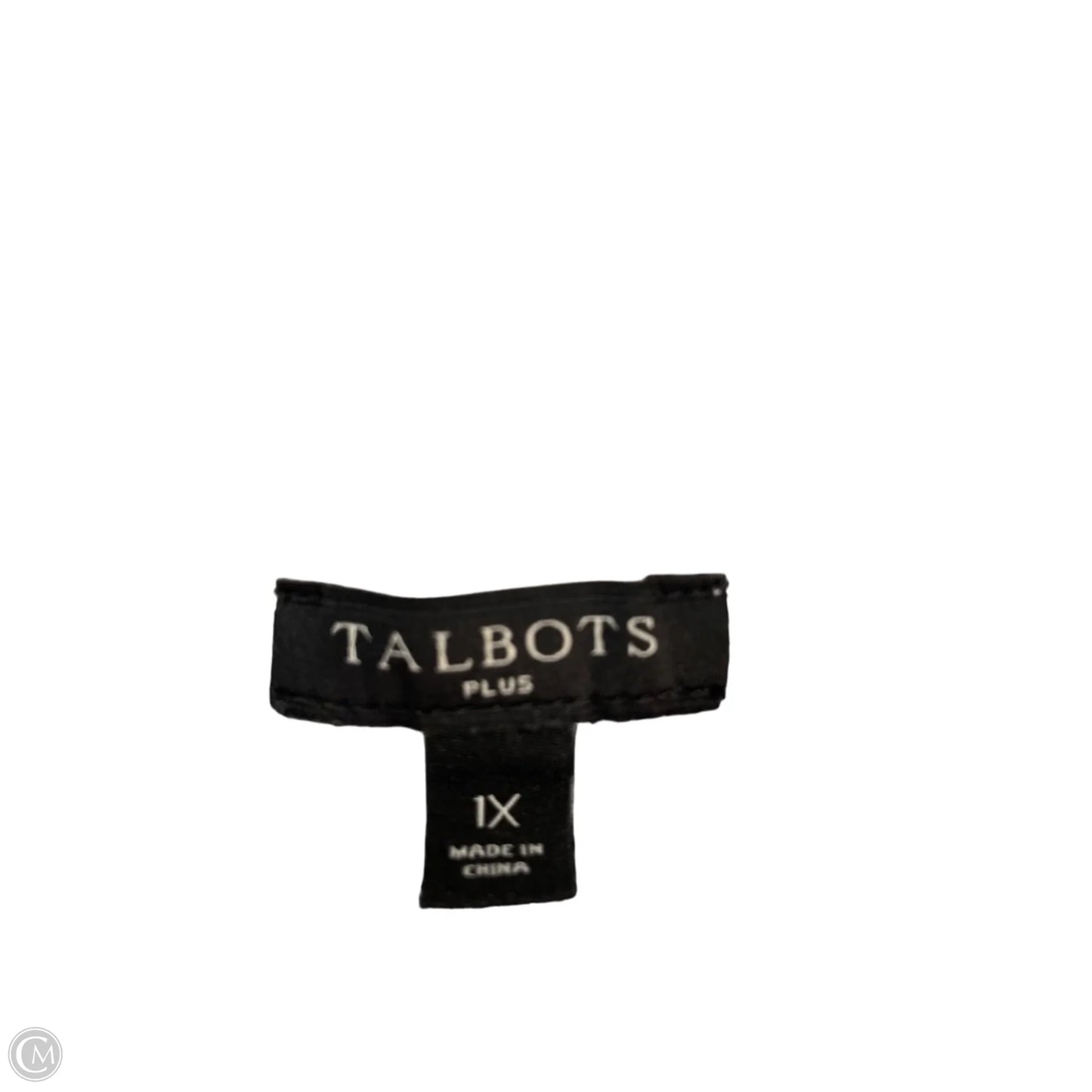 Sweater By Talbots In Blue & White, Size: 1x