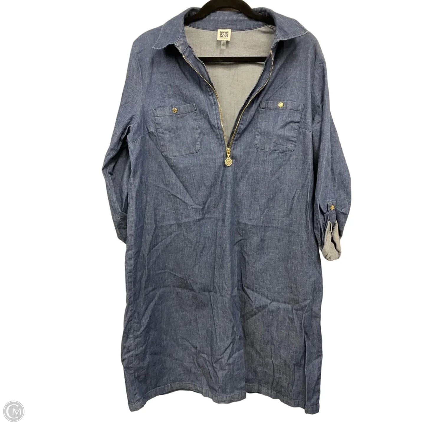 Dress Casual Short By Anne Klein In Blue Denim, Size: 12