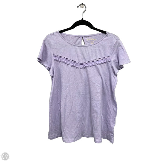 Top Short Sleeve Designer By Lilly Pulitzer In Purple, Size: L