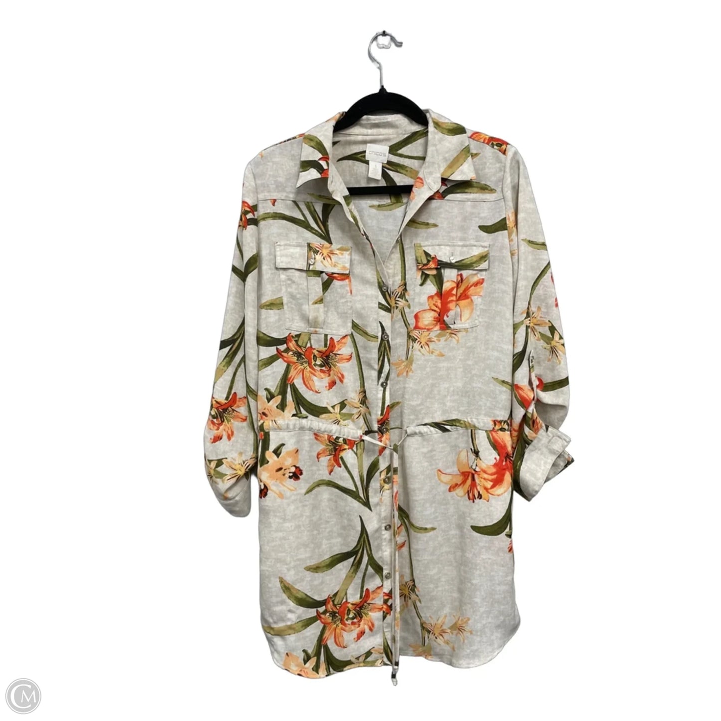 Dress Casual Short By Chicos In Floral Print, Size: M