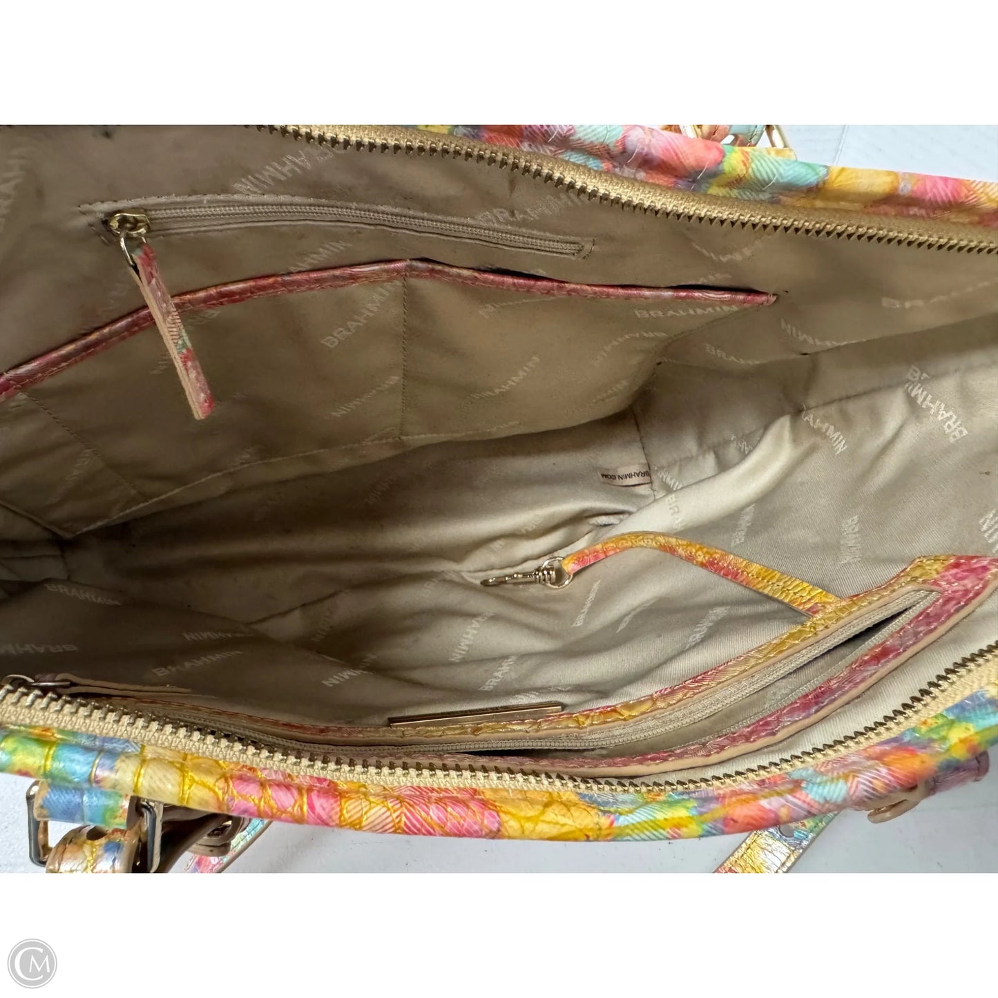 Tote Designer By Brahmin, Size: Medium
