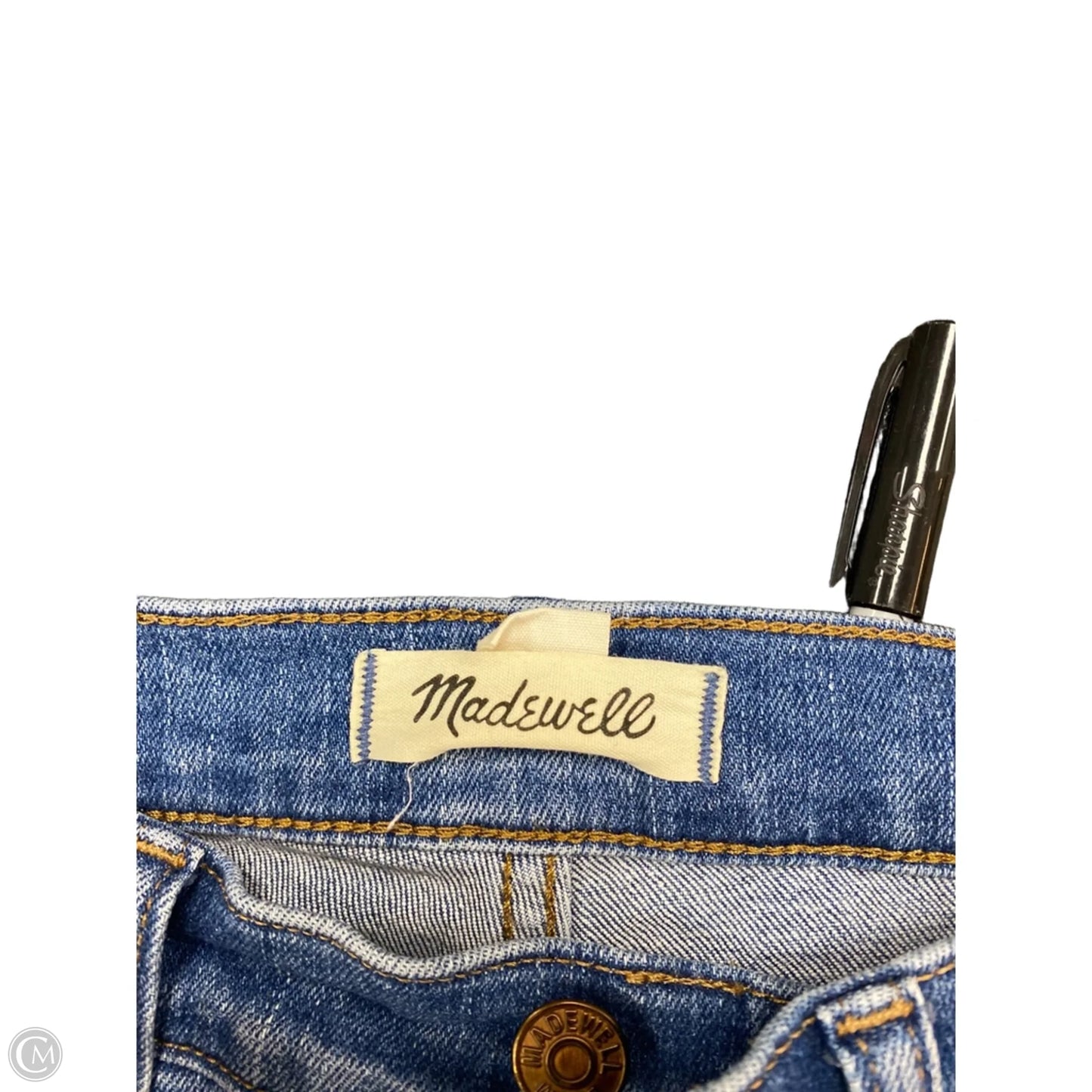 Jeans Cropped By Madewell In Blue Denim, Size: 6