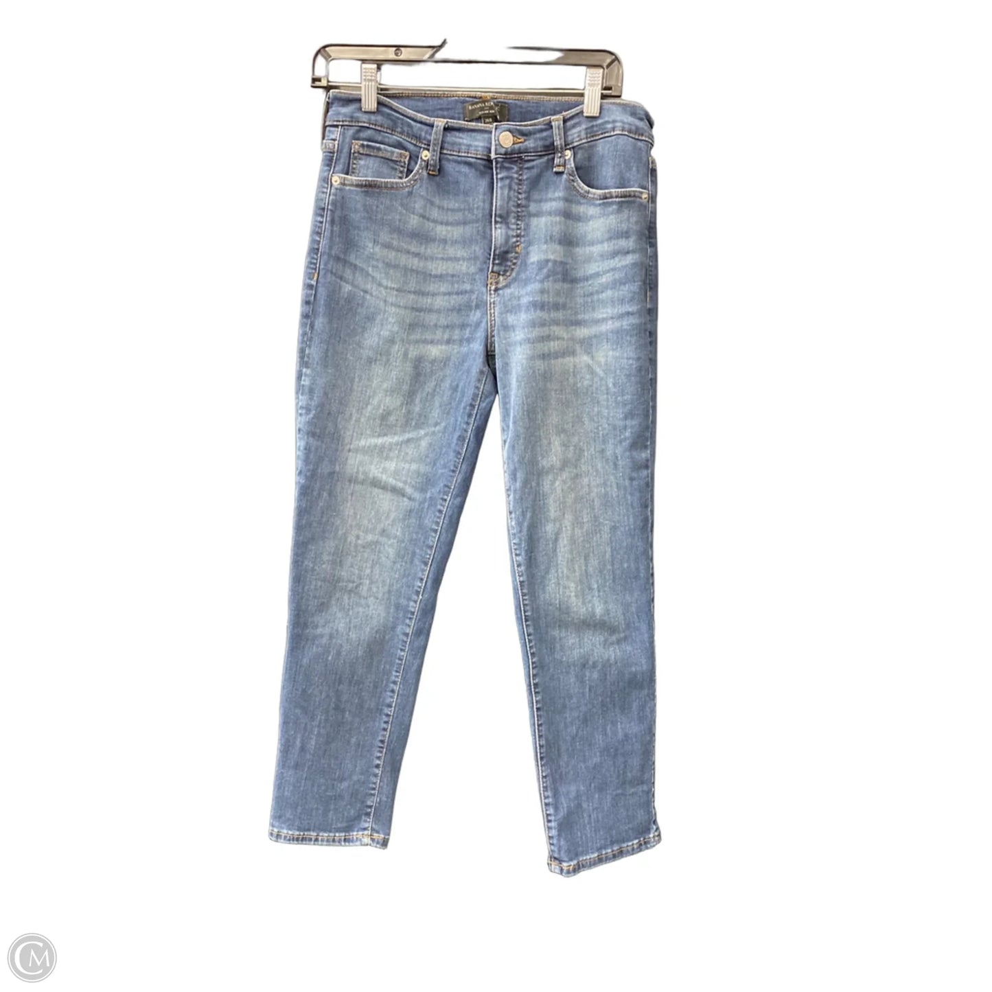Jeans Skinny By Banana Republic In Blue Denim, Size: 8