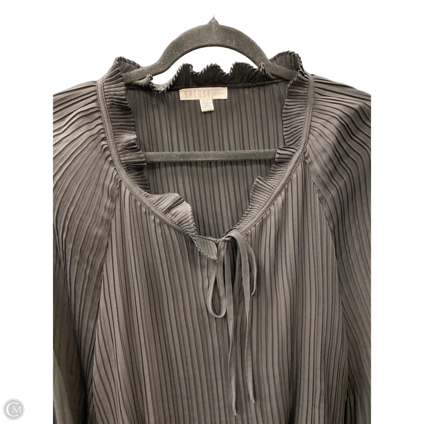 Blouse 3/4 Sleeve By Spense In Black, Size: 2x