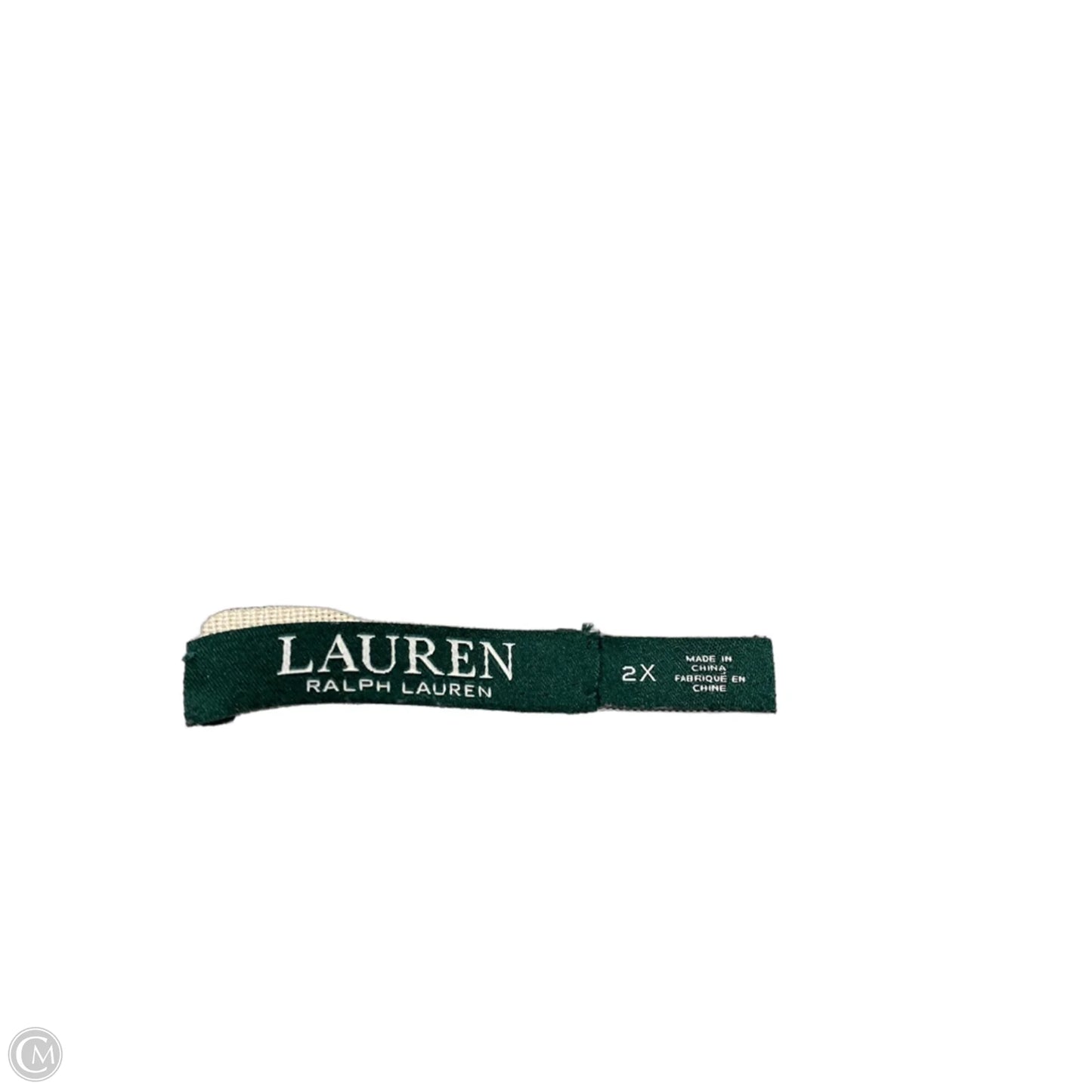 Top Long Sleeve By Lauren By Ralph Lauren In Black & White, Size: 2x