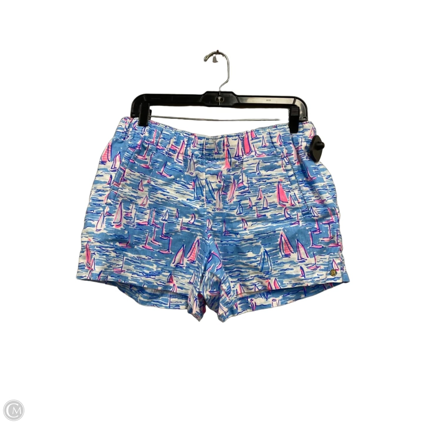 Shorts Designer By Lilly Pulitzer In Blue & Pink, Size: L