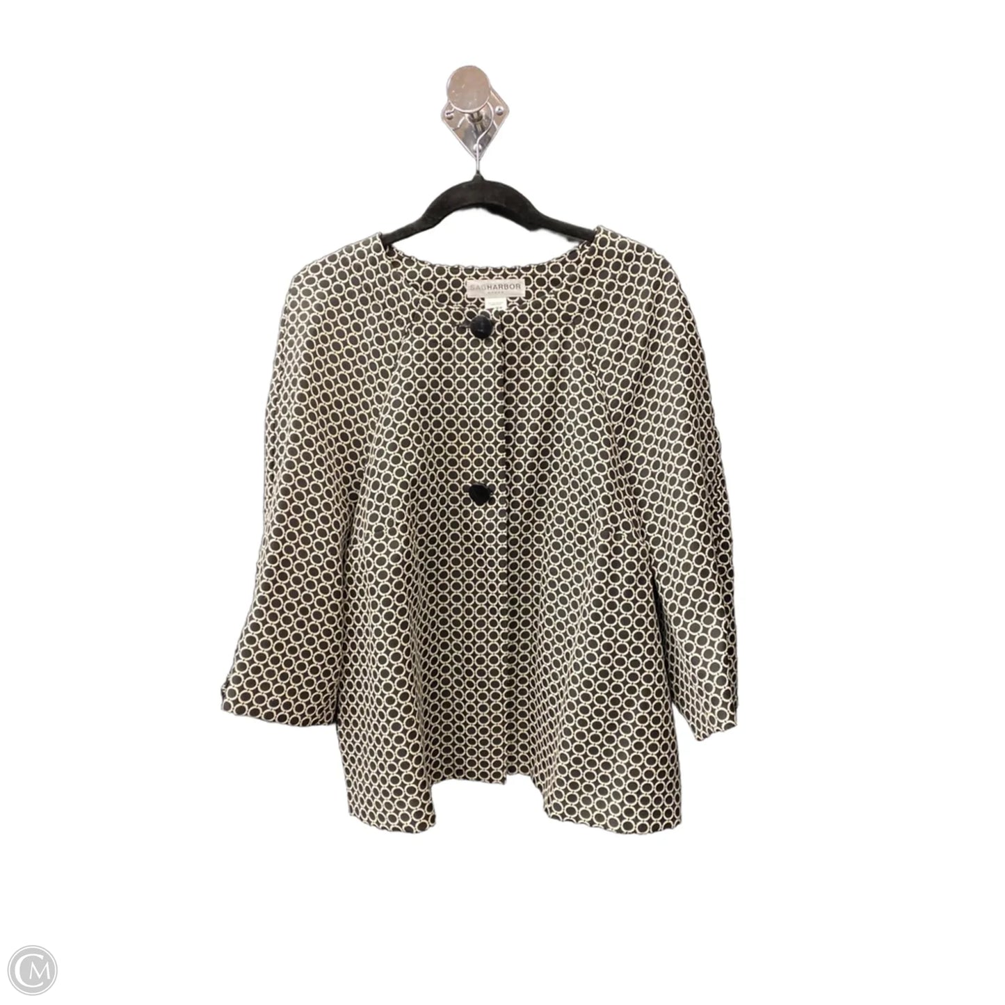 Blazer By Sag Harbor In Black & White, Size: 16