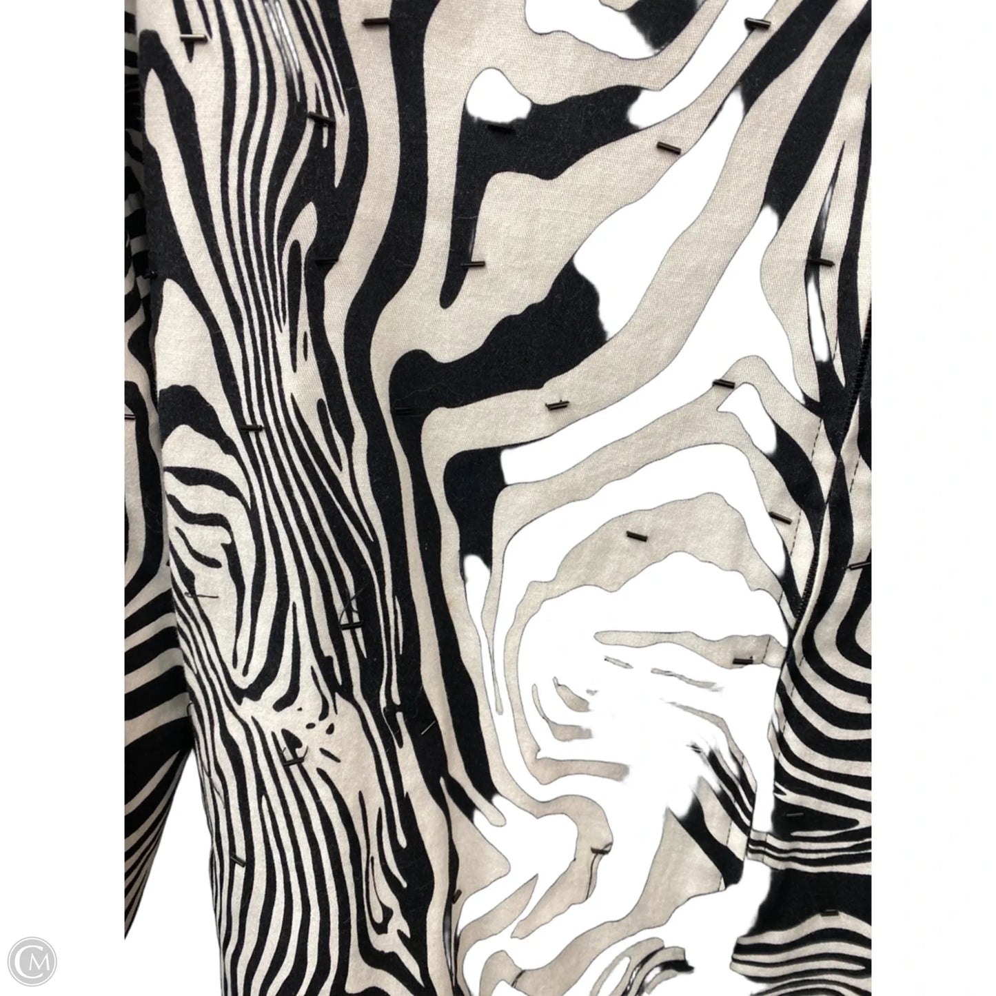 Jacket Denim By Clothes Mentor In Animal Print, Size: 12