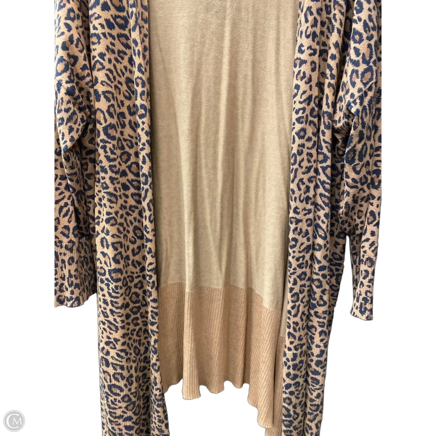 Cardigan By Terra & Sky In Animal Print, Size: 2x