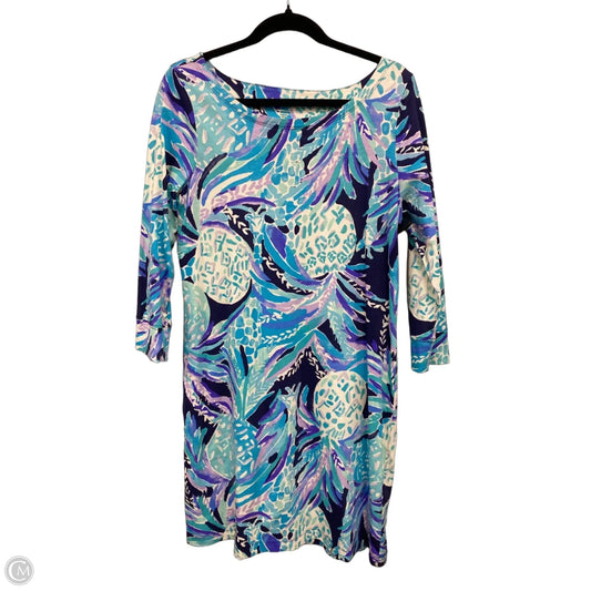 Dress Designer By Lilly Pulitzer In Blue & Purple, Size: L