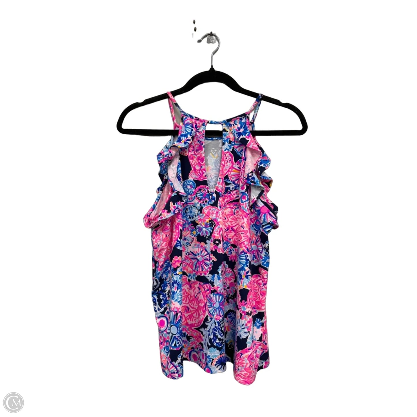 Top Sleeveless Designer By Lilly Pulitzer In Blue & Pink, Size: M
