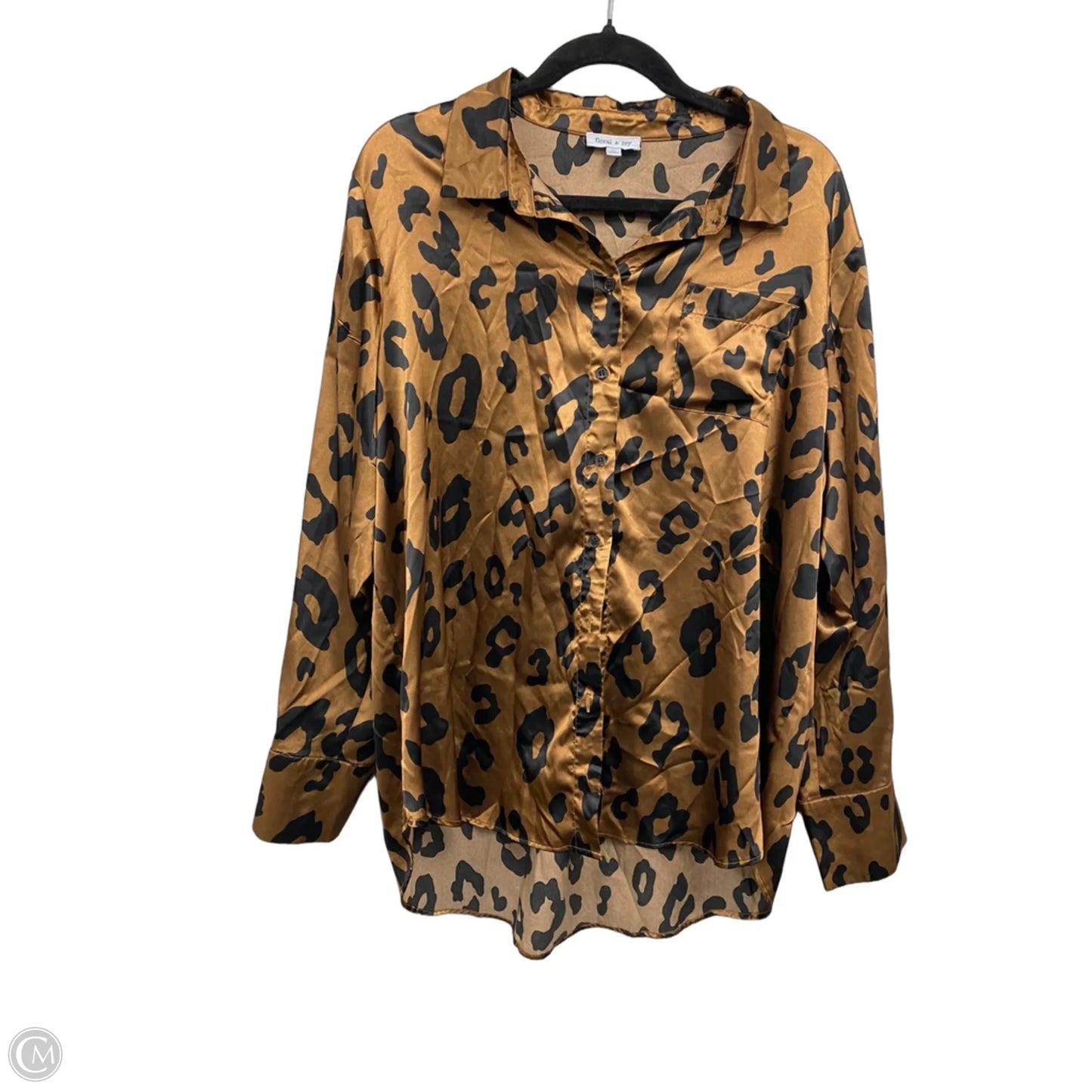 Top Long Sleeve By Flora Nikrooz In Animal Print, Size: Xl