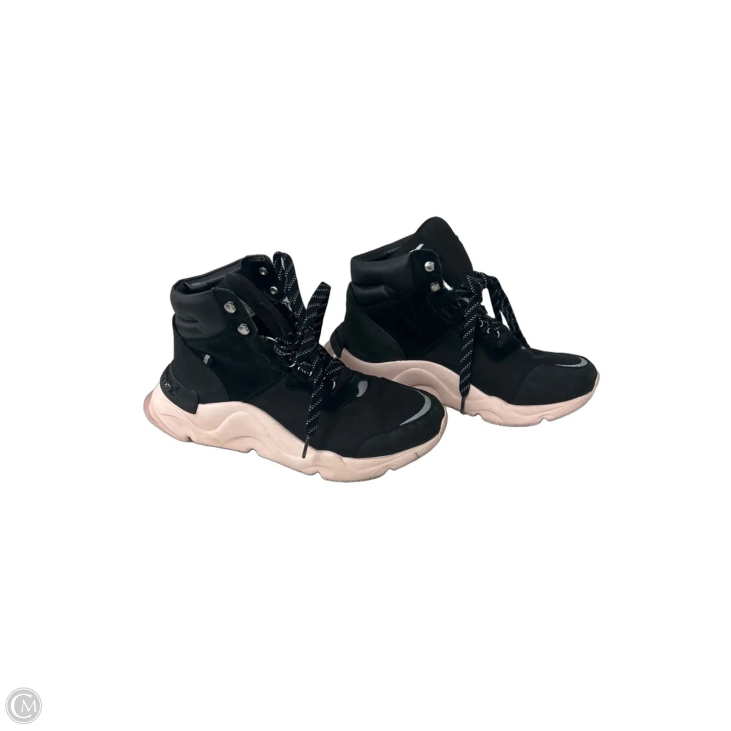 Boots Hiking By Sorel In Black & Pink, Size: 11