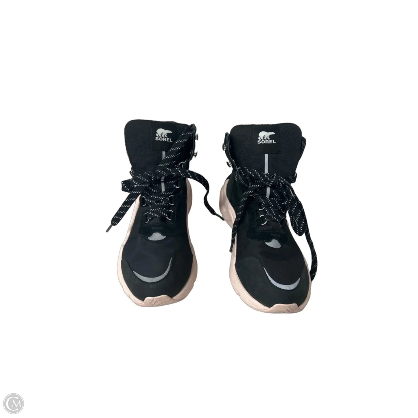 Boots Hiking By Sorel In Black & Pink, Size: 11