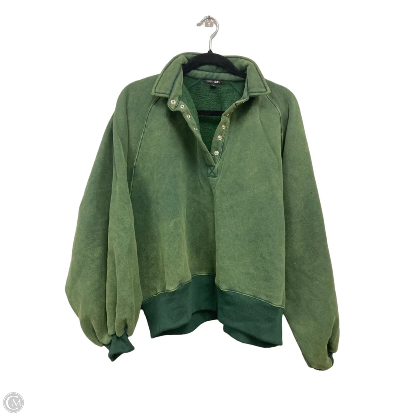 Sweatshirt Collar By Papermoon In Green, Size: L