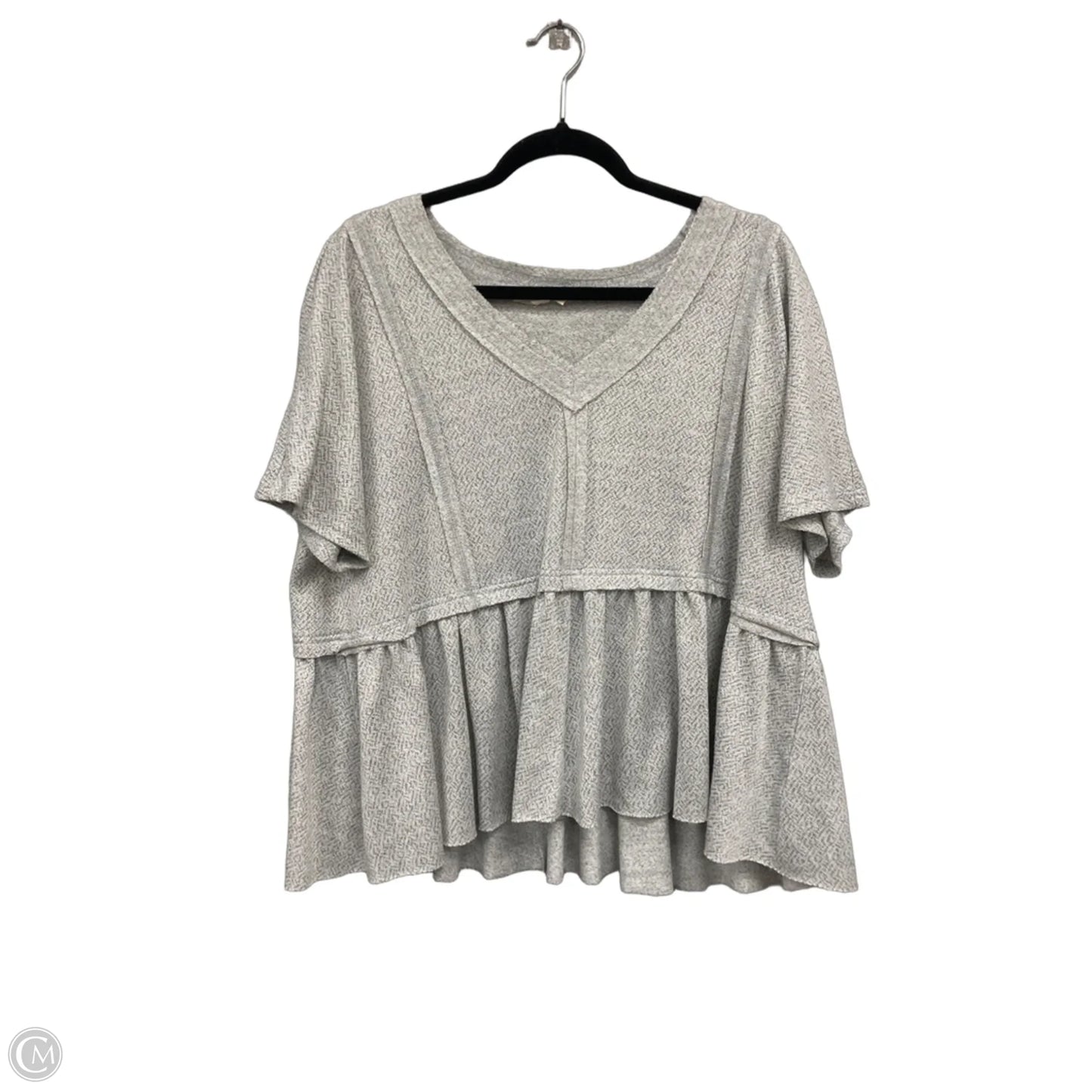 Top Short Sleeve By Eesome In Grey, Size: L