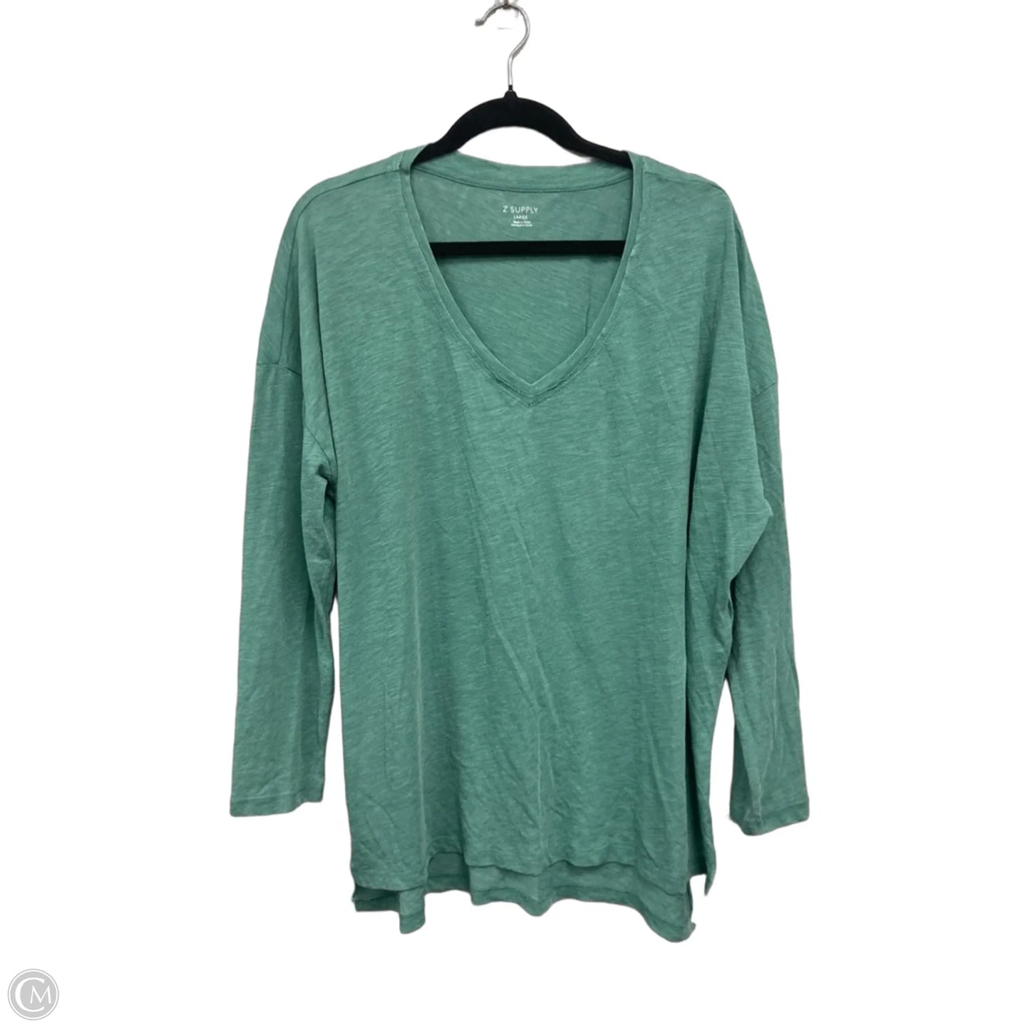 Top Long Sleeve By Z Supply In Green, Size: L