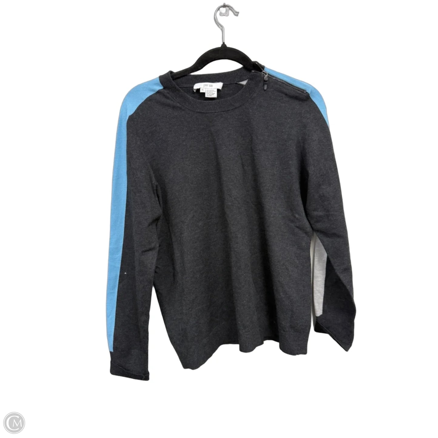 Top Long Sleeve By Per Se In Blue & Grey, Size: Xl